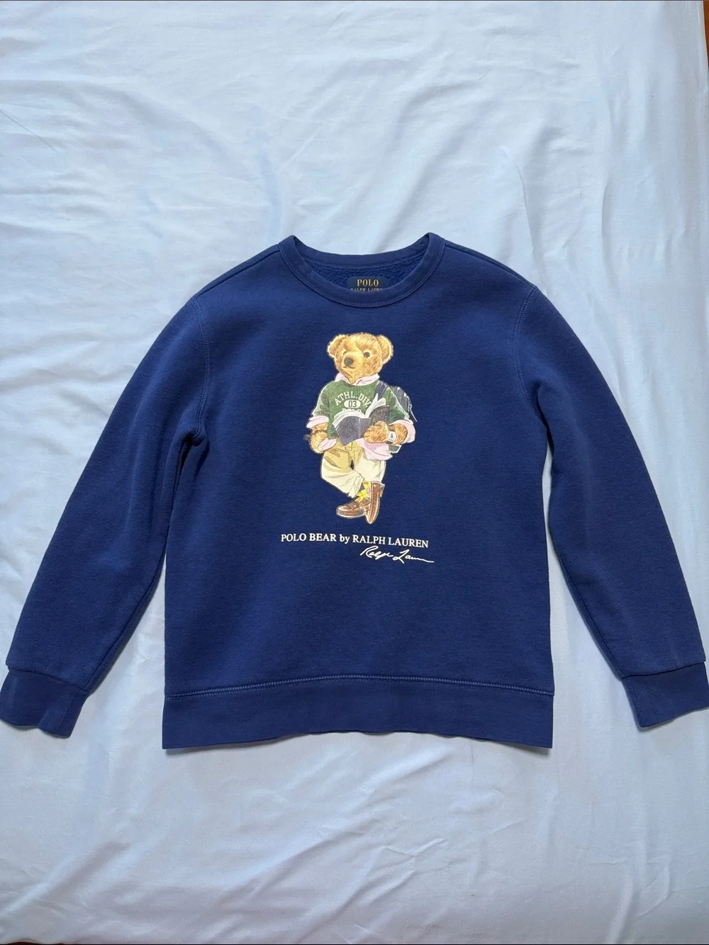 Ralph Lauren Navy Sweatshirt with Polo Bear Patch